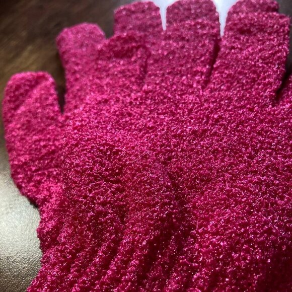 NEW Nylon Exfoliating Bath Shower Gloves - Picture 4 of 5